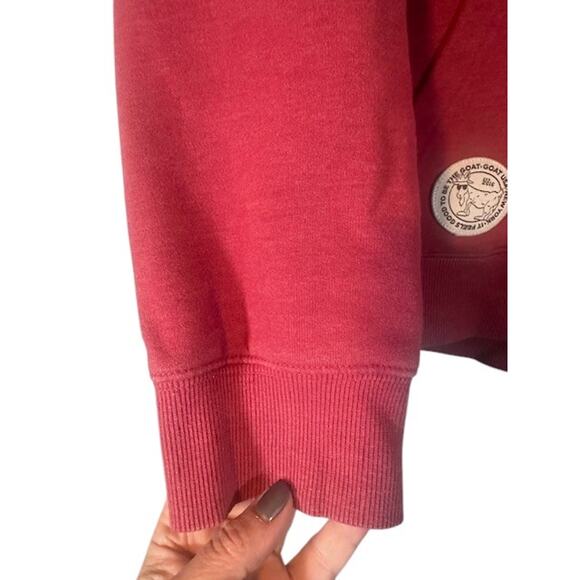 Goat USA Pink Kangaroo Pocket Logo Hooded Pullover Sweatshirt Women Sz M - Picture 5 of 8